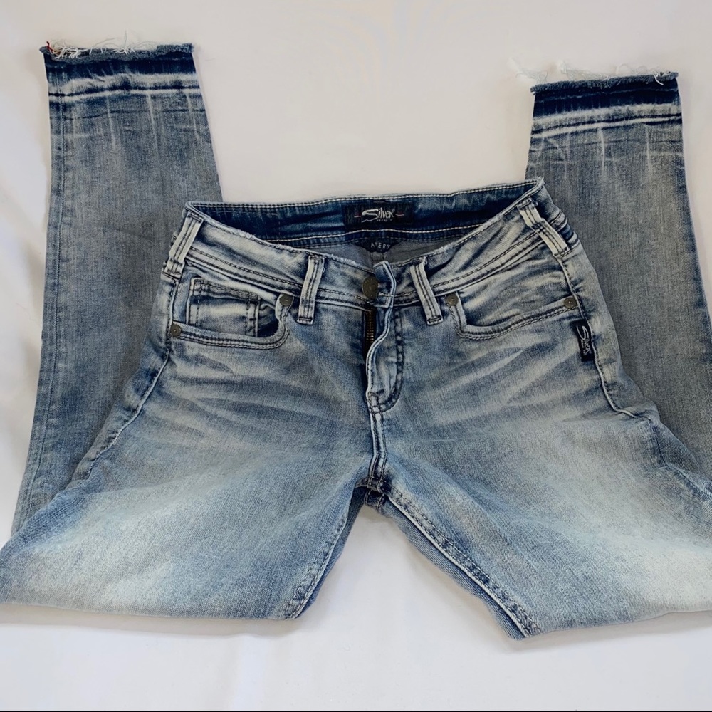 W26/L27 ankle skinny Silver jeans 🤍